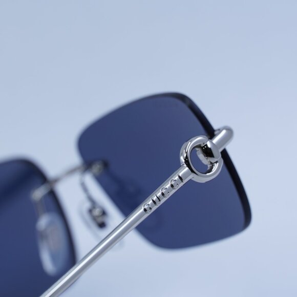 Exclusive Sale!  New Gucci GG1703S 003 Sunglasses - Silver Frame, Blue Lenses main image 7